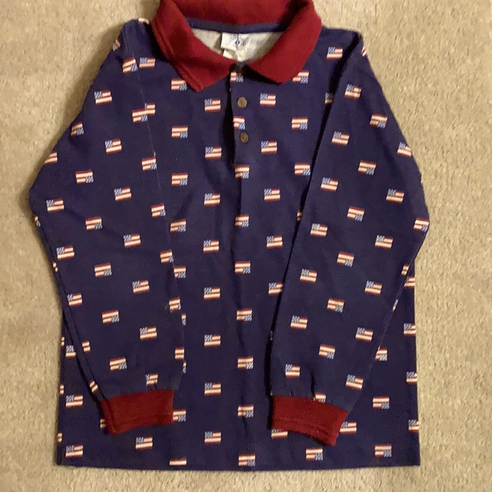 Kitestrings boys long sleeve polo. Size 8